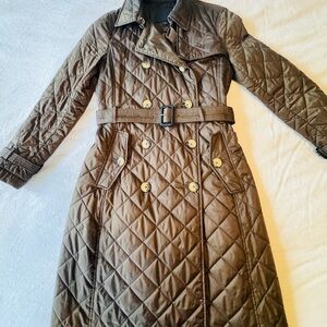 Burberry-Like Quilted Trench Coat
